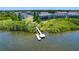 Community dock offering direct access to waterfront activities and scenic views at 842 Tennyson Mill Cir, Tampa, FL 33619