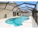Enjoy a beautiful pool area with a screened-in enclosure and cozy outdoor seating, perfect for relaxation at 9084 Quail Creek Dr, Tampa, FL 33647