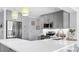 This bright kitchen is equipped with stainless steel appliances and ample counter space at 916 Sago Palm Way, Apollo Beach, FL 33572