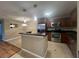 Open kitchen boasts a functional layout with stainless steel appliances and dark cabinetry at 9481 Highland Oak Dr # 814, Tampa, FL 33647