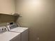 Functional laundry area equipped with a modern washer and dryer at 9481 Highland Oak Dr # 814, Tampa, FL 33647
