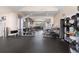 Community gym featuring various exercise machines and free weights at 11006 Tahiti Isle Ln, Tampa, FL 33647