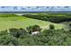 Aerial view of the property displays an expansive landscape with lush trees and potential for serene living at 12434 Cody Dr, Wimauma, FL 33598