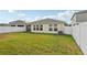 Grassy backyard with a screened patio, perfect for entertaining or relaxing outdoors at 12830 Bent Twig Dr, Riverview, FL 33579