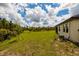 Expansive backyard featuring lush green grass and open space, perfect for outdoor activities at 17263 Mango Shay Ct, Land O Lakes, FL 34638