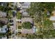 Aerial view of a home featuring a backyard pool and a lush tree canopy at 314 Bath St, Tarpon Springs, FL 34689