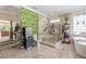 Beautiful bathroom with walk in shower, plants and tile flooring at 316 Lafayette Blvd, Oldsmar, FL 34677