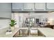 Close-up of a sink and a view of the living room in the background at 413 Meadow Ln # 81, Oldsmar, FL 34677