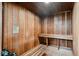 A home wooden sauna room offers a tranquil and rejuvenating experience at 413 Meadow Ln # 81, Oldsmar, FL 34677