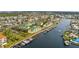 Beautiful aerial view of waterfront community with boat docks and canal access at 6319 Sunset Bay Cir, Apollo Beach, FL 33572