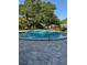 Community pool with trees around it at 7605 W Deleon Ct, Tampa, FL 33615