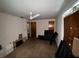A spacious bedroom with ceiling fan needs fixing up at 8244 125Th St, Seminole, FL 33772