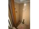 View of the shower with neutral tile and updated fixtures and is ready for updates at 8244 125Th St, Seminole, FL 33772