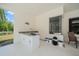 Outdoor wet bar area perfect for entertaining, complete with sink and counter space at 11137 Woodland Waters Blvd, Weeki Wachee, FL 34613