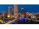 Scenic night view of the Tampa skyline with river and illuminated buildings at 112 W Mohawk Ave, Tampa, FL 33604