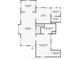Detailed floor plan showcasing the layout of the home's first floor with dimensions at 112 W Mohawk Ave, Tampa, FL 33604