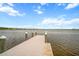 Well-maintained private dock providing access to the lake, perfect for fishing or simply enjoying the waterfront scenery at 11550 Lake Lucaya Dr, Riverview, FL 33579