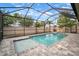 Sparkling pool with a screened enclosure, offering privacy and a resort-like atmosphere at 11550 Lake Lucaya Dr, Riverview, FL 33579