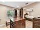 Custom closet featuring an island with shelves and hanging racks at 1666 Pine Pl, Clearwater, FL 33755