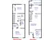 Detailed floor plan showcasing the layout of the first and second floors of the home at 1749 Sedgefield Ct, Odessa, FL 33556