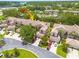Beautiful aerial view of this lovely community with an arrow pointing to an available unit in the neighborhood at 3044 Red Oak Ct # 204, Palm Harbor, FL 34684