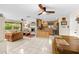 Open floorplan showcases a living room and kitchen layout perfect for entertaining at 8083 Bayhaven Dr, Seminole, FL 33776