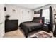 Bedroom with black accents, carpeted floor and neutral-colored walls at 12643 Horseshoe Bend Dr, Lithia, FL 33547