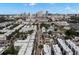 Panoramic aerial shot showcases the city skyline with an overview of the neighborhood at 1520 W Fig St, Tampa, FL 33606