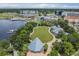Overhead view of a scenic park with water access and green space for activities and relaxation at 1543 W Cass St, Tampa, FL 33606