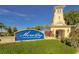 Mirabay community entrance with a beautiful tower and landscaping, welcoming residents and guests at 215 Sela Cove Cir, Apollo Beach, FL 33572