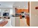 Modern kitchen with stainless steel appliances and granite countertops at 215 Sela Cove Cir, Apollo Beach, FL 33572