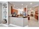 Well-designed kitchen with a breakfast bar and plenty of cabinet space at 215 Sela Cove Cir, Apollo Beach, FL 33572