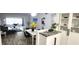 Open floor plan view from the kitchen into the bright and spacious living room with modern decor at 2261 Swedish Dr # 59, Clearwater, FL 33763