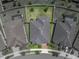 Birds eye view showcases a beautiful home with pristine landscaping and a well-manicured lawn in a peaceful neighborhood at 31510 Cabana Rye Ave, San Antonio, FL 33576