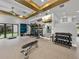 Spacious gym with weightlifting equipment, a mirror wall, and large windows for natural light at 31510 Cabana Rye Ave, San Antonio, FL 33576