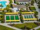 A close view of shuffleboard and bocce ball courts in a well-maintained community area at 31510 Cabana Rye Ave, San Antonio, FL 33576