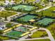 Beautiful view of the community tennis courts, shuffleboard, and well-maintained landscaping at 31510 Cabana Rye Ave, San Antonio, FL 33576