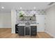 Stylish bar area with wine storage and decorative shelving at 4522 Majestic Hills Loop, Brooksville, FL 34601