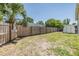 Spacious backyard featuring a wooden fence and lush greenery at 6036 110Th N Ave, Pinellas Park, FL 33782