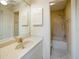 Bathroom featuring a shower-tub, a vanity with a large mirror, and storage at 6201 Amaretto Ln # 6201, Tampa, FL 33634