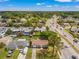 Suburban neighborhood featuring mature trees, manicured lawns, a private pool, and easy access to nearby highways at 7400 Belvedere Ter, New Port Richey, FL 34655
