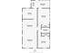 Detailed floor plan showcasing the layout of the bedrooms, kitchen, living, and dining areas at 904 E Patterson St, Tampa, FL 33604