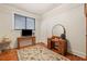 Bedroom with a vanity, TV table and carpet at 916 E Broad St, Tampa, FL 33604