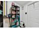 Organized pantry with shelving for storage, offering ample space for supplies at 10501 Bay Hills Cir, Thonotosassa, FL 33592