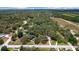 Expansive aerial view of a property nestled among mature trees, offering privacy and a serene setting near open land at 11207 Donneymoor Dr, Riverview, FL 33569