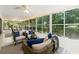 Inviting sun room with comfortable seating and backyard views at 1240 Harbor Lake Dr, Largo, FL 33770