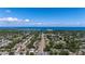 High angle view of a residential area leading to the ocean, highlighting community layout and proximity to the sea at 1400 63Rd S Ave, St Petersburg, FL 33705