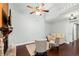 Spacious living room featuring a fireplace, high ceilings and neutral decor at 2033 Arbor Dr, Clearwater, FL 33760