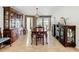 Elegant dining room with a classic table, chairs, and charming display cabinets at 2742 Sea Pines E Cir, Clearwater, FL 33761