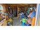 Interior view of the storage shed at 39772 Meadowood Loop, Zephyrhills, FL 33542